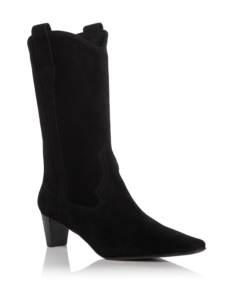 Jeffrey Campbell Mulhall Western Boot In Black Suede
