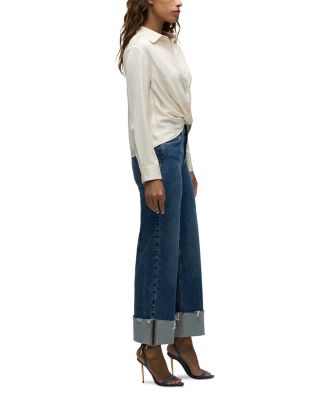 Rosie High Rise Wide Leg Jeans in Mallorca