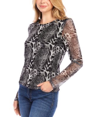 Long Sleeve Mesh Top