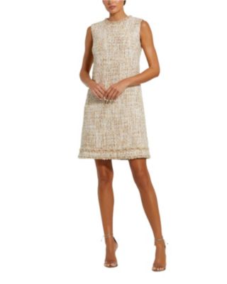 Mac Duggal - Beaded Trim A-Line Mini Shift Dress