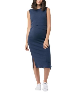 Ripe Maternity - Layered Knit Nursing Dress