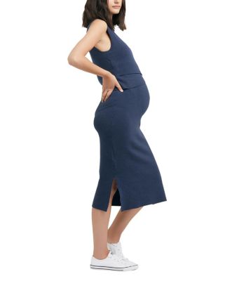 Layered Knit Nursing Dress