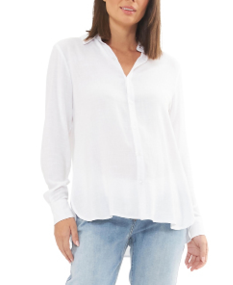 Ripe Maternity Clara Relaxed Button Up Shirt In White