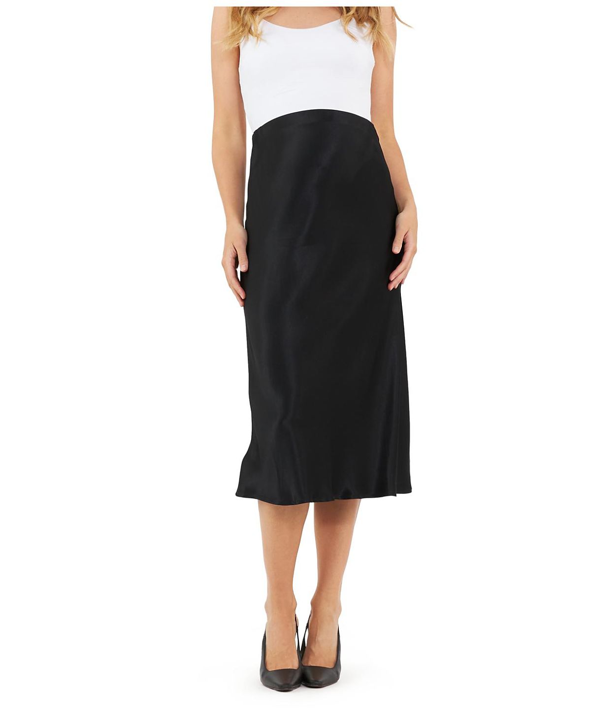 Ripe Maternity Crystal Satin Skirt