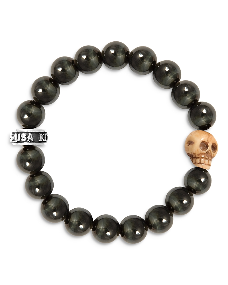KING BABY STUDIO BLUE TIGER EYE BEAD BRACELET