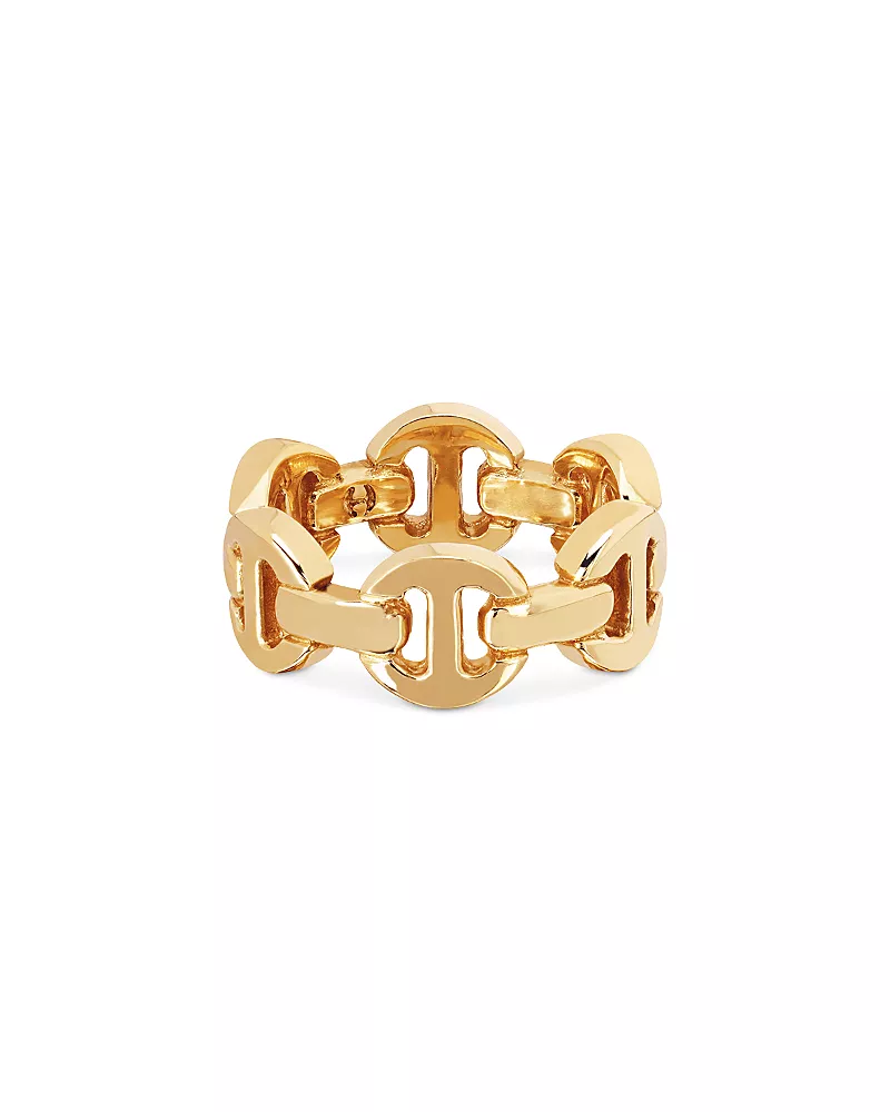 Hoorsenbuhs 18K Yellow Gold Brute Classic Tri Link Ring