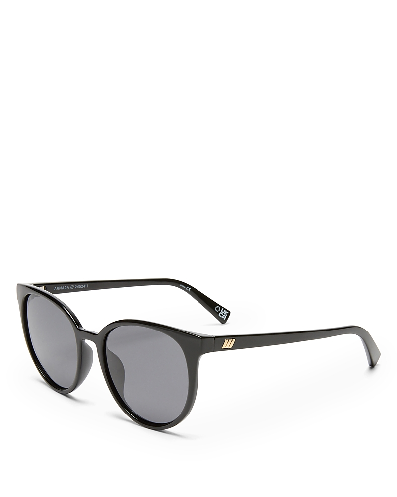 Le Specs Armada Round Sunglasses, 54mm In Black