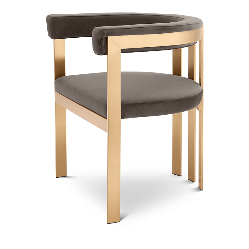 Eichholtz Clubhouse Dining Chair In Brass/gray