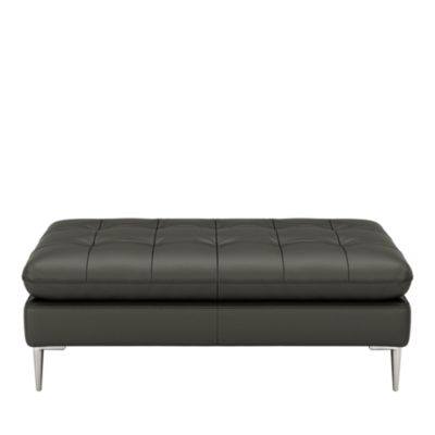 Corsica Leather Cocktail Ottoman