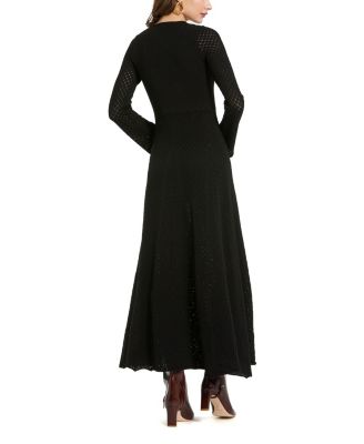 Scoop Neck Long Sleeve Knit Maxi Dress