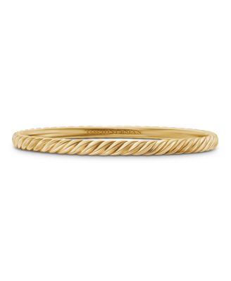 David Yurman - Sculpted Cable Bangle Bracelet in 18K Yellow Gold, 4.6mm