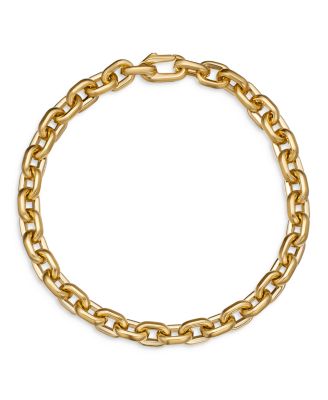 Men's Deco Chain Link Bracelet in 18K Yellow Gold, 6.5mm