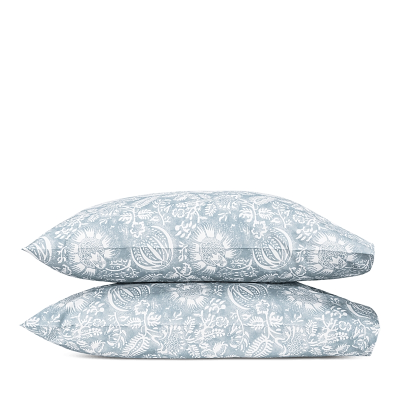 Matouk Granada 500 Thread Count Cotton Percale Pillowcases In Hazy Blue