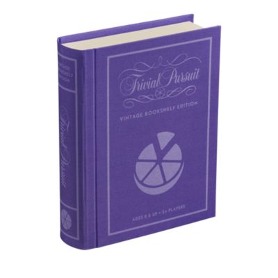 Vintage Bookshelf Assortment 4-Pack: Jenga, Battleship, Checkers &amp; Backgammon, Trivial Pursuit