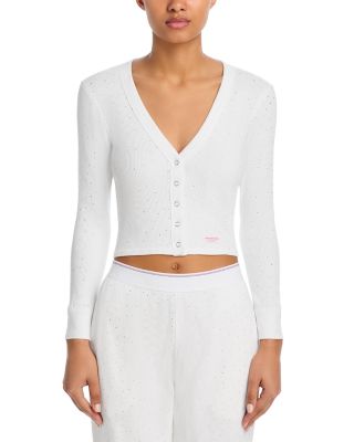 Crystal Hotfix Waffle Cardigan