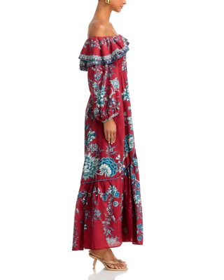 Tropical Landing Off-the-Shoulder Dress