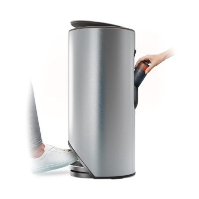 Arc 30 Liter Slimline Pedal Trash Can With Liner Pocket