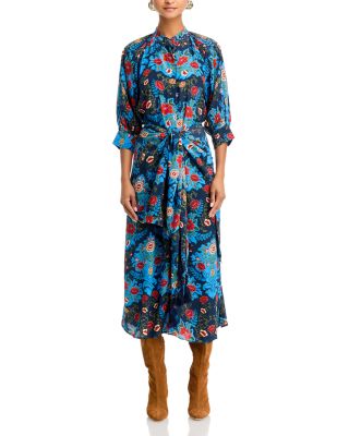 Arabesque Floral Tie Front Dress