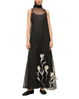 STAUD - Albee 3D Flower Trim Dress