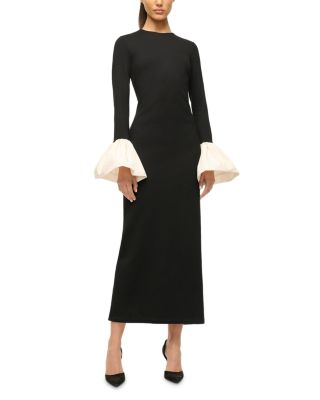 STAUD - Hawthorne Bell Cuff Maxi Dress