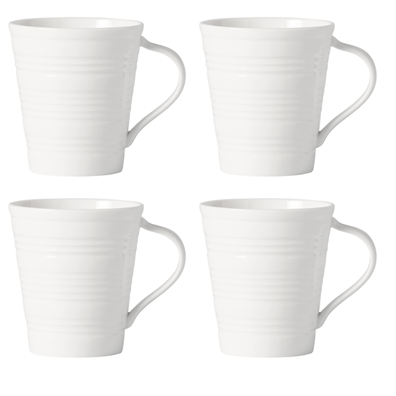 Lenox Tin Can Alley Mug, Set Of 4 In White