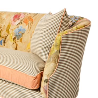 Field Study Floral and Gingham Fabric Sofa