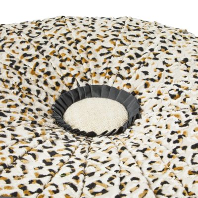 Ocelot Fabric Ottoman