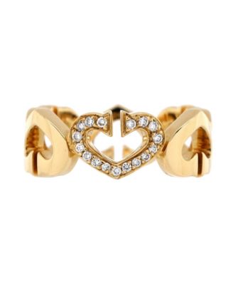 Pre-Owned Cartier - C Heart de Cartier Ring 18K Gold with Diamonds