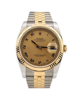 Pre-Owned Rolex Oyster Perpetual Datejust Automatic Watch in Stainless Steel and Gold 36mm
