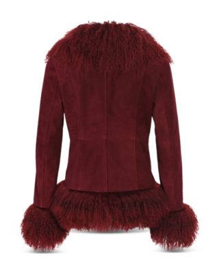 Dorothy Suede & Shearling Trim Coat
