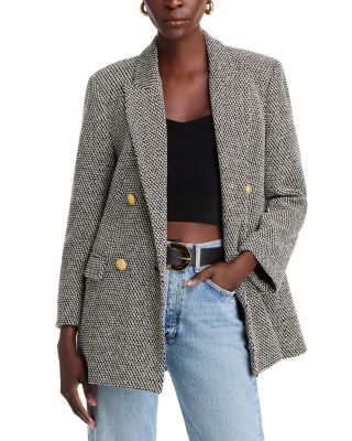 L'AGENCE - Riva Knit Double Breasted Blazer