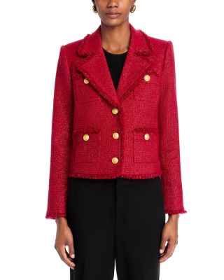 Sylvia Fringe Trim Tweed Jacket