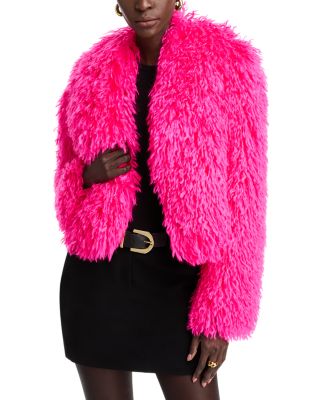 L'AGENCE - Davy Cropped Faux Fur Jacket