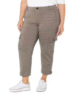 Liverpool Los Angeles Plus - Plaid Utility Crop Pants