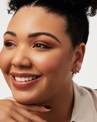 Gold Stud Earrings - Sloane Pave