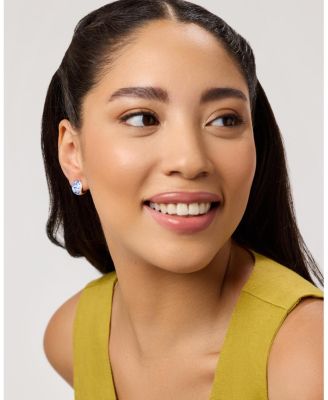 Statement Earrings - Mini Abby Marble Blue