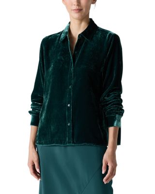 Eileen Fisher - Classic Collar Velvet Easy Shirt