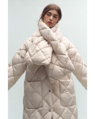 Brigitte Puffer Coat with Scarf