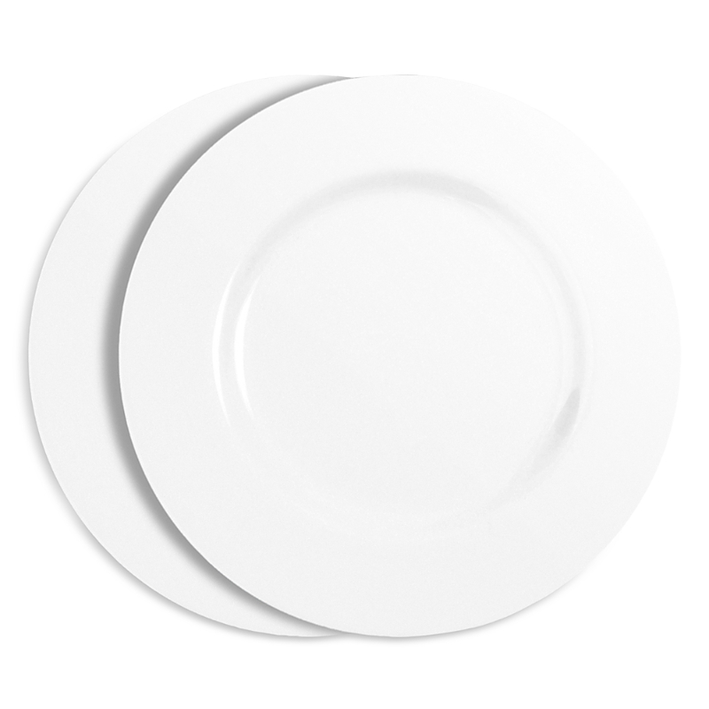 Richard Brendon White Rimmed Side Plate, Set Of 2 In White