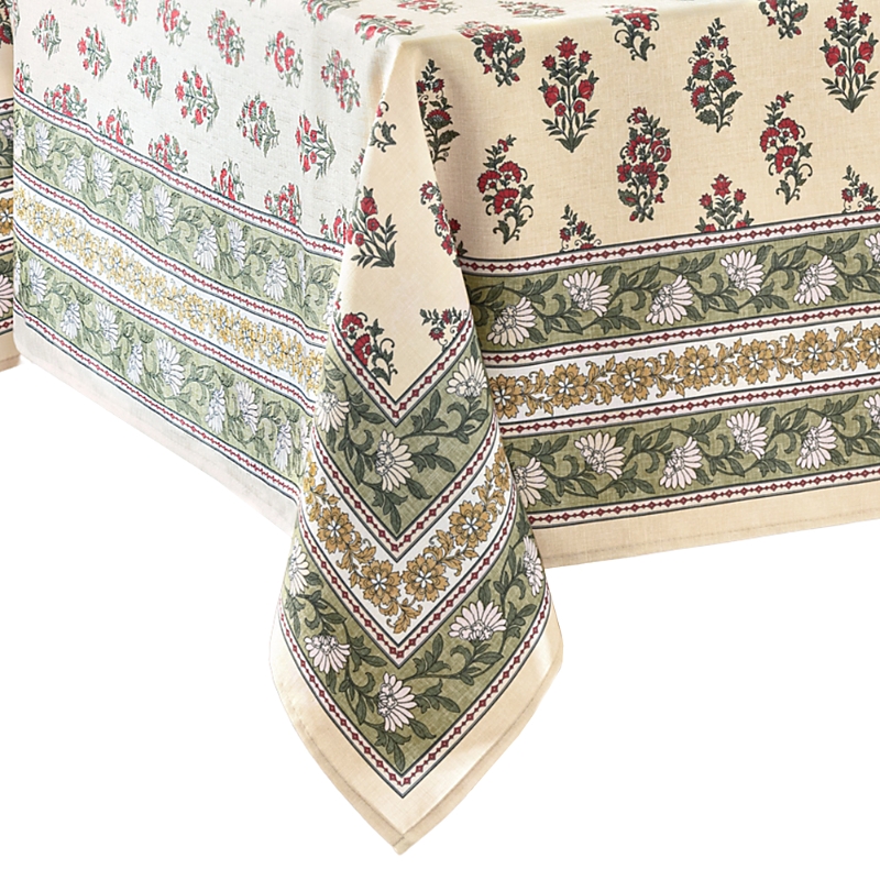 Elrene Home Fashions Nomad Harvest Block Print Rectangle Tablecloth In Multi