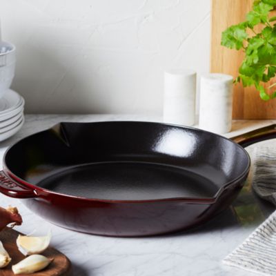 Enameled Cast Iron 10&amp;quot; Fry Pan, Cherry
