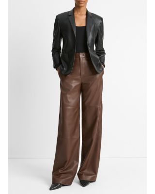 Srunken Leather Blazer