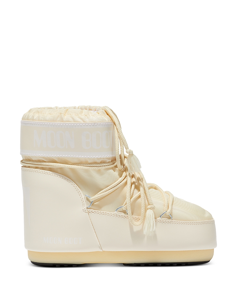 Moon Boot Icon Nylon Ankle Snow Boots In Cream