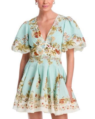 knee length dresses for ladies Hemant Nandita Blue Printed Preet Mini Dress main image 0