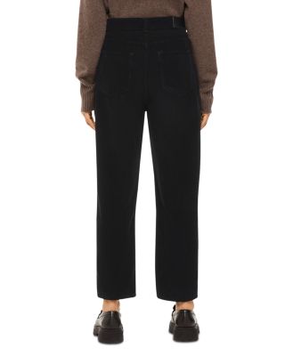 High-Rise Cropped Corduroy Pants