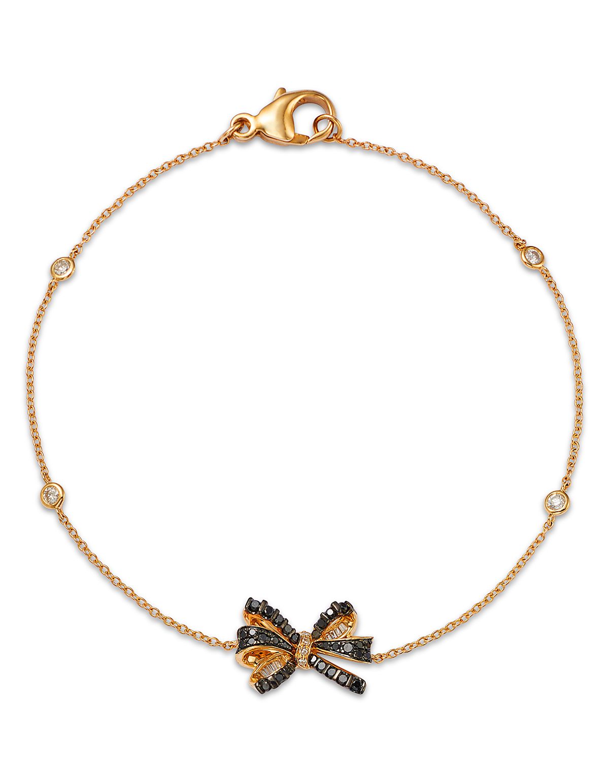 Bloomingdale's Fine Collection Diamond Bow Pendant Bracelet