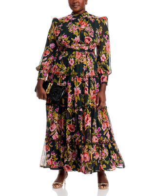 AQUA Romantic Floral Maxi Dress - Exclusive | Bloomingdale's