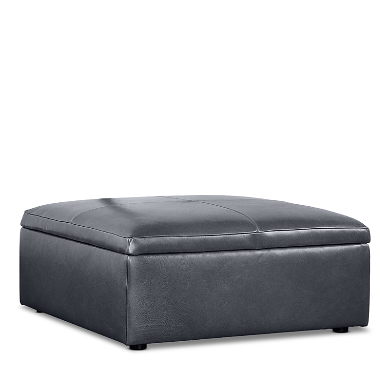Bloomingdale's Bloomingdales Alice Large Square Storage Ottoman, In Leather In Brighton Shadow