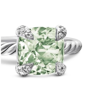 Ch&acirc;telaine&reg; Ring with Prasiolite and Diamonds