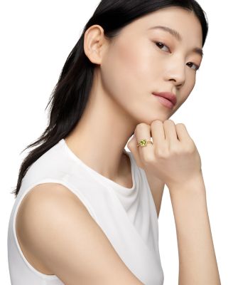 Petite Châtelaine® Pavé Bezel Ring in 18K Yellow Gold with Diamonds & Gemstones